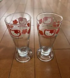 ハローキティ　グラス　タンブラー　花柄　2個セット