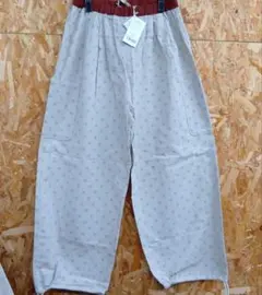 新品ケイットサッカープリントワイドパンツ