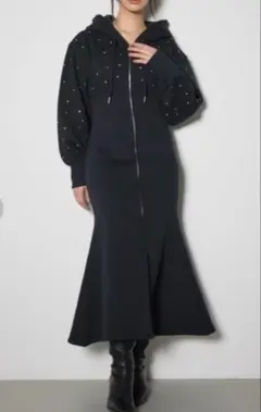 rienda♡ビジュースウェットマーメイドワンピ　Sサイズ