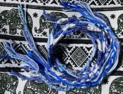 ⭐️手作り青系編み込みミサンガ、アンクレット６セット