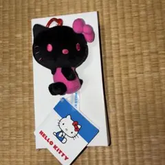 ハローキティ　カラビナ付マスコット　ブラック　タグ付き　サンリオ　ぬいぐるみ