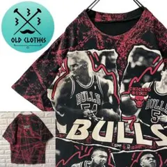 【VINTAGE】90s NBA シカゴ・ブルズ S/S Tee オールオーバー