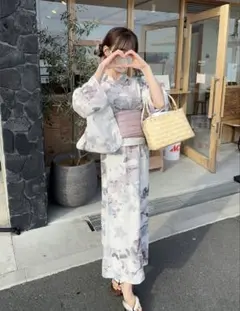 GRL グレイル 3点セット2Way花柄セパレート浴衣[fy016]