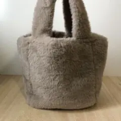 モコモコバッグ ブラウン ショルダーベルト付き【未使用】
