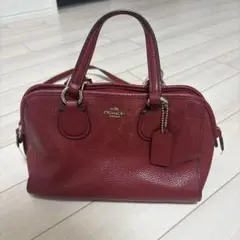 COACH 2way ショルダーバッグ レッド