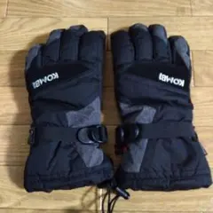 KOMBI スキーグローブ 黒/グレー　レディースМ