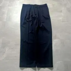 90sDockers2タックチノパンW36ネイビー極太RELAXED FIT