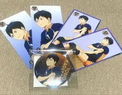 ハイキュー 影山飛雄 ゴミ捨て場の決戦展 缶バッジ チケット風カード