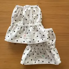 アームカバー ハンドメイド　白色　水玉（ドット）　タグ付き