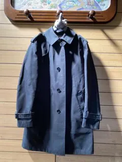 ネイビー トレンチコート ダブルブレスト