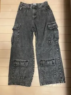 9090 デニムパンツ Chemical Wash Denim カーゴパンツ
