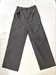 【新品】ワイドパンツ スラックス グレー M