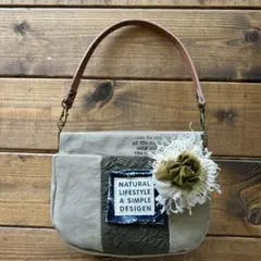 デニム　リメイク　ハンドメイド　バネポーチ