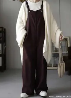 [新品] ちょっと訳あり　antiqua フロントジップサロペット