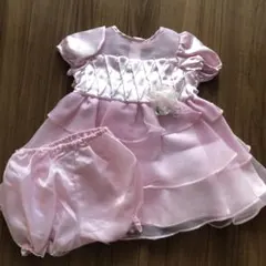 ベビードレス　ワンピース　ピンク　半袖　90センチ
