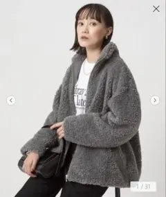 UNITED ARROWS】ボアコートスタンドカラーブルゾン ベージュ - メルカリ