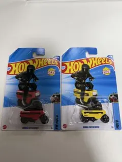 ホットウィール ホンダ モトコンポ 赤 黄 セット　未開封品