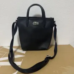 LACOSTE 2WAY ミニトート ショルダーバッグ ブラック 美品のサムネイル