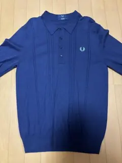 FRED PERRYニットポロシャツ(サイズ:M,ネイビー)