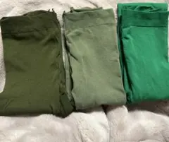 新品未着用 靴下屋 グリーン系カラータイツ 3足セット まとめ売り セット売り