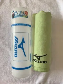 中古 ミズノ MIZUNO セームタオル スイムタオル ライトグリーン