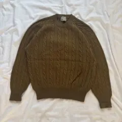 00's vintage ケーブル編みニット キャメル Mサイズ ノームコア
