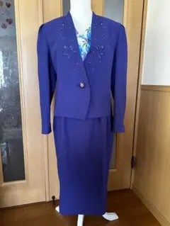 昭和　スーツ　レディース　紫　パープル　おしゃれ