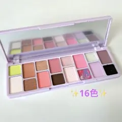 【未使用】DIKALU 16色アイシャドウパレット 10号 コスメ 紫 パープルのサムネイル