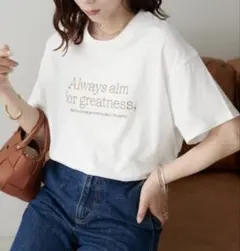DISCOAT ロゴ刺繍 Tシャツ ホワイト