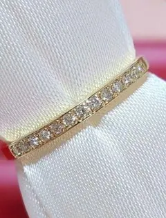 新入荷 未使用 k18YG ダイヤモンド0.10ct エタニティリング