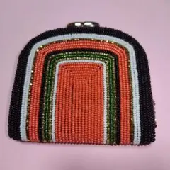 ビーズ刺繍　がまぐち財布 お値下げ