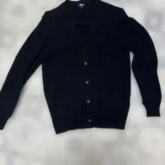 UNIQLO ウール100% カーディガン ブラック Lのサムネイル
