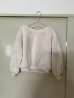 VASSAFULL ヴァッサフル　ボアスウェット ボアトレーナー　クリーム色