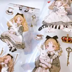 【M032】 海外マステ(PETテープ) 1ループ約100cm