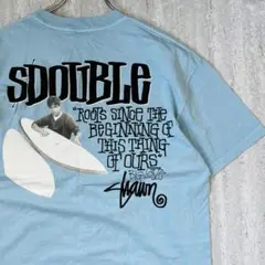 海外限定 S/Double エスダブル Tシャツ L ブルー