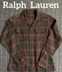 ラルフローレン　Ralph Lauren オープンカラー　開襟　ネルシャツ
