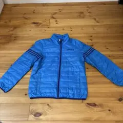 adidas ダウンジャケット 青　Oサイズ
