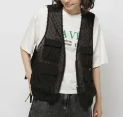 新品未使用　niko and...シアーフィッシングベスト　ブラック