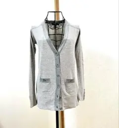 バナナリパブリック 上品/上質コットン ロング カーディガン S