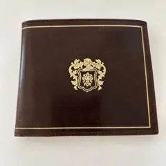 イタリア製ブラウン レザー 二つ折り財布