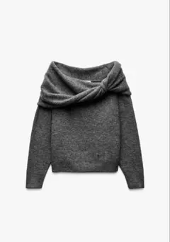 ZARA オフショルダーニットセーター