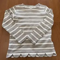 長袖カットソー 130cm ストライプ