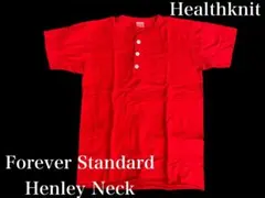 ヘルスニット Healthknit 906S ヘンリーネック半袖Tシャツ/REDのサムネイル
