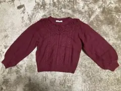 ワインレッド　ボルドー　セーター　ニット　アロー