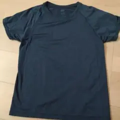UNIQLO エアリズム　ネイビー 半袖Tシャツ Lサイズのサムネイル