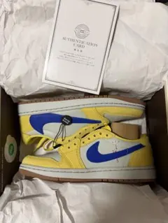 NIKE travis scott ジョーダン1 カナリー　箱凹み・大陸品