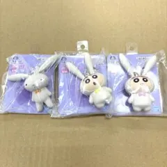 クレヨンしんちゃん　お耳が動く！シリコンマスコット　全３種コンプセット