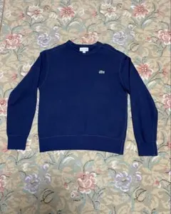 LACOSTE ラコステSH100ELプレミアムコットン クルーネック　ネイビー