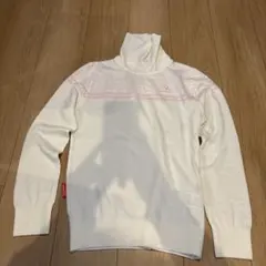 ルコック ウォッシャブル　タートルネック長袖セーターM遠赤外線保温　レディース