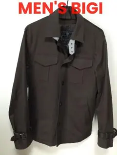 【美品】メンズビギ ステンカラーコート　ライナー付き　ショート丈　ブラウン M